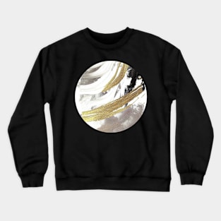 black & white painting with golden effect Crewneck Sweatshirt